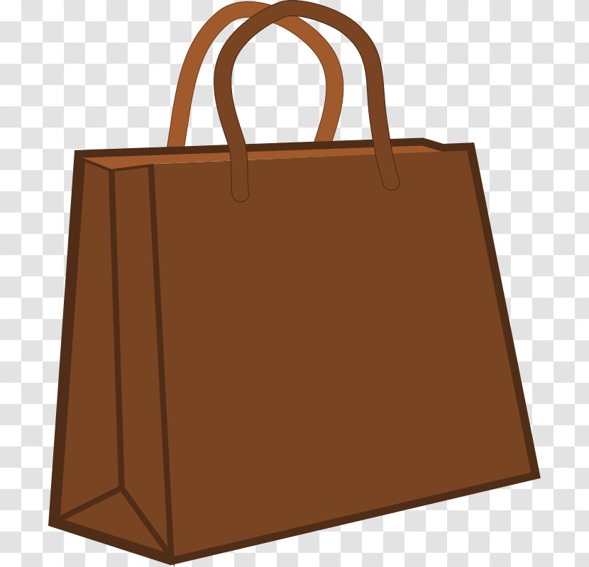 Shopping Bag Clip Art - Brand - Brown Transparent PNG
