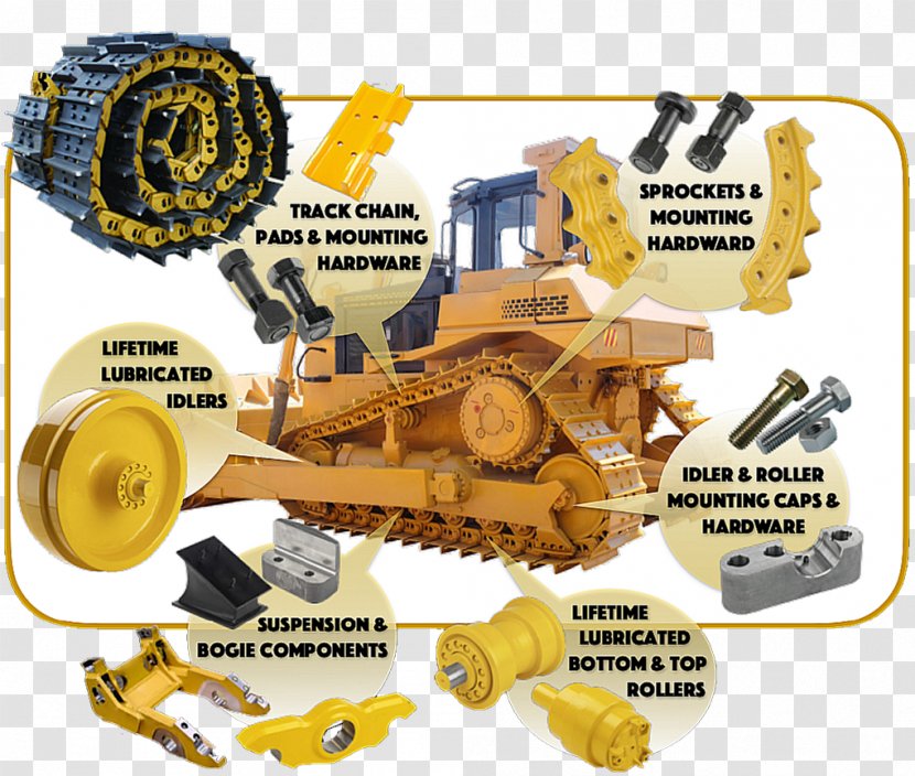 Bulldozer Caterpillar Inc. Heavy Machinery Excavator Loader - Yellow Transparent PNG