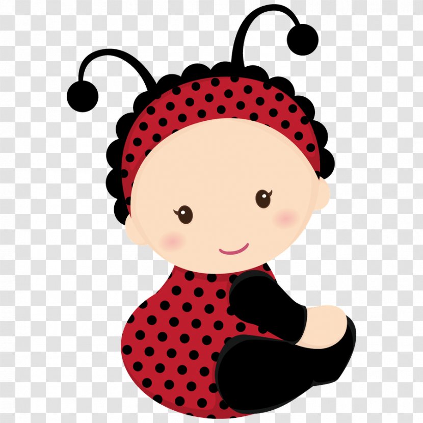 Ladybird Infant Baby Shower Clip Art - Smile - Red Transparent PNG