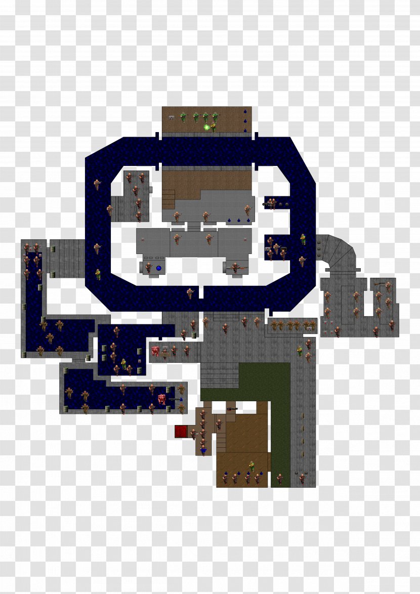 Doom II 3 Quake - Map - Earthquake Pit Transparent PNG