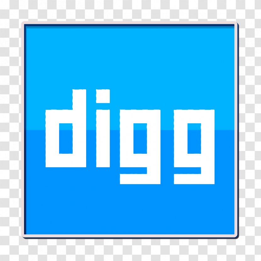 Digg Icon - Electric Blue - Logo Rectangle Transparent PNG