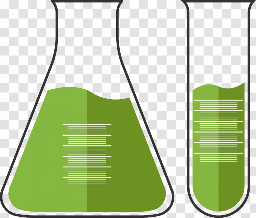 Green Beaker Clip Art Line Laboratory Equipment Transparent PNG