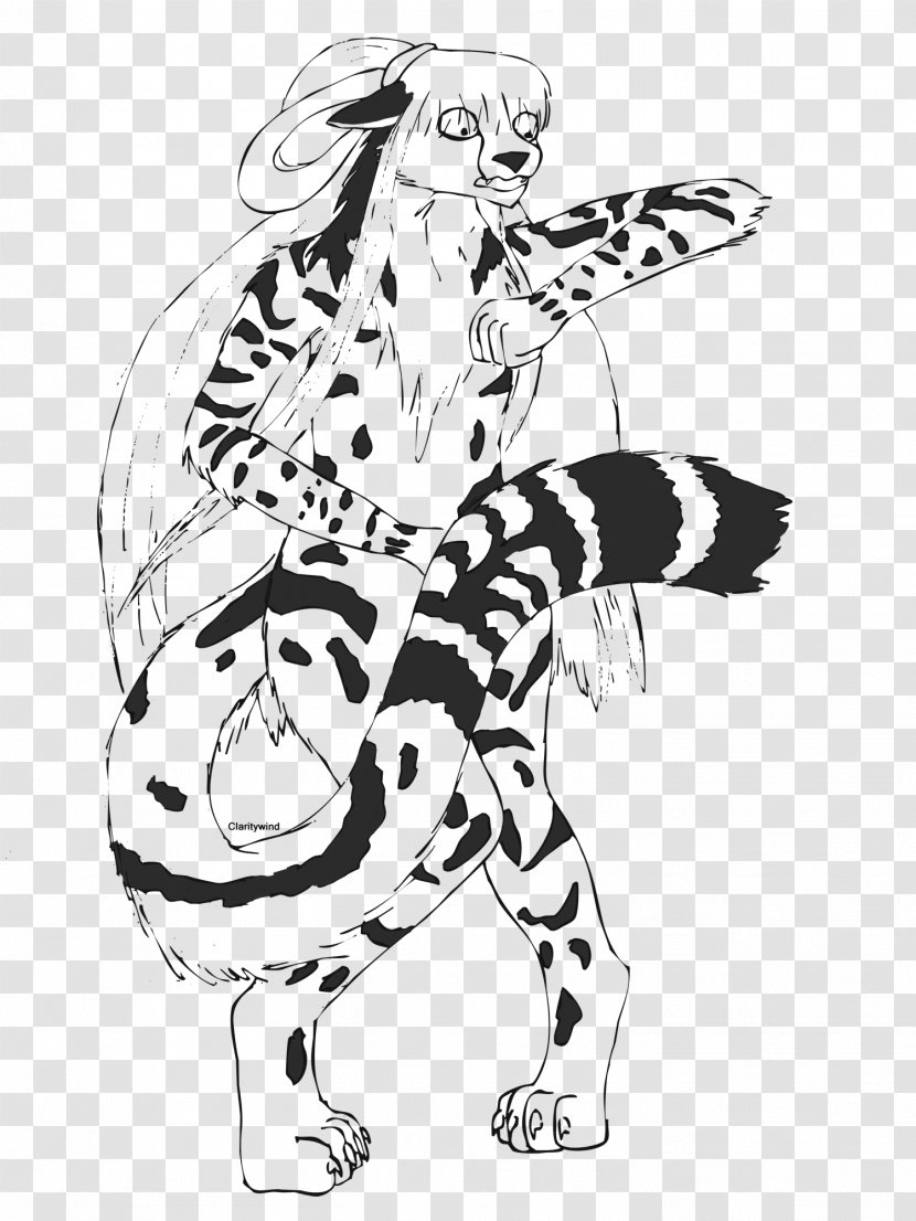 Drawing Line Art Visual Arts Clip - White - Cheetah Transparent PNG