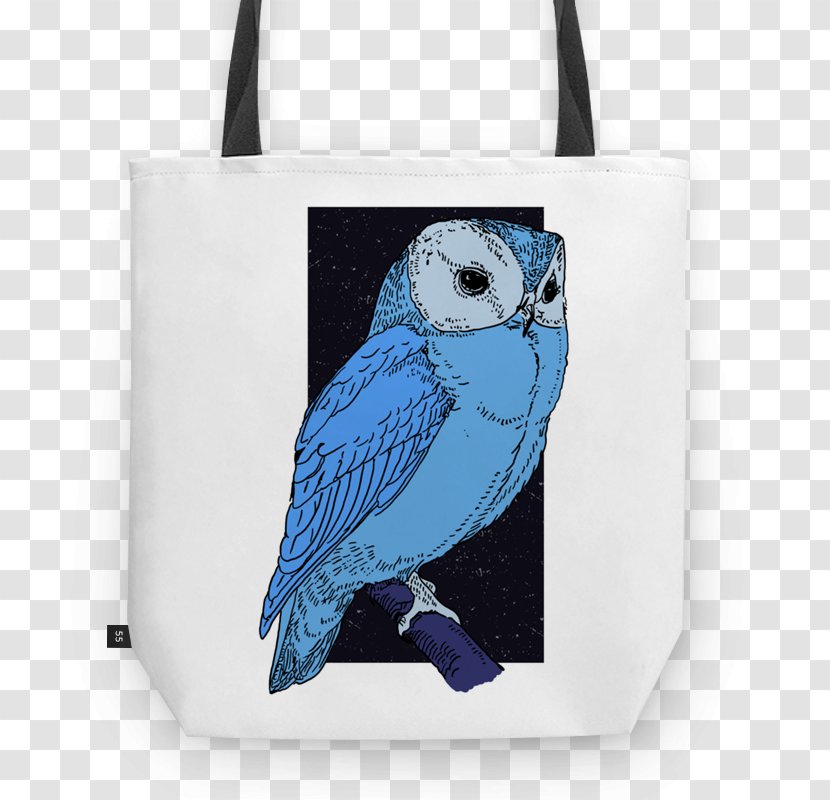 Owl T-shirt Hoodie Tote Bag Cobalt Blue - Asparagus Fern Transparent PNG