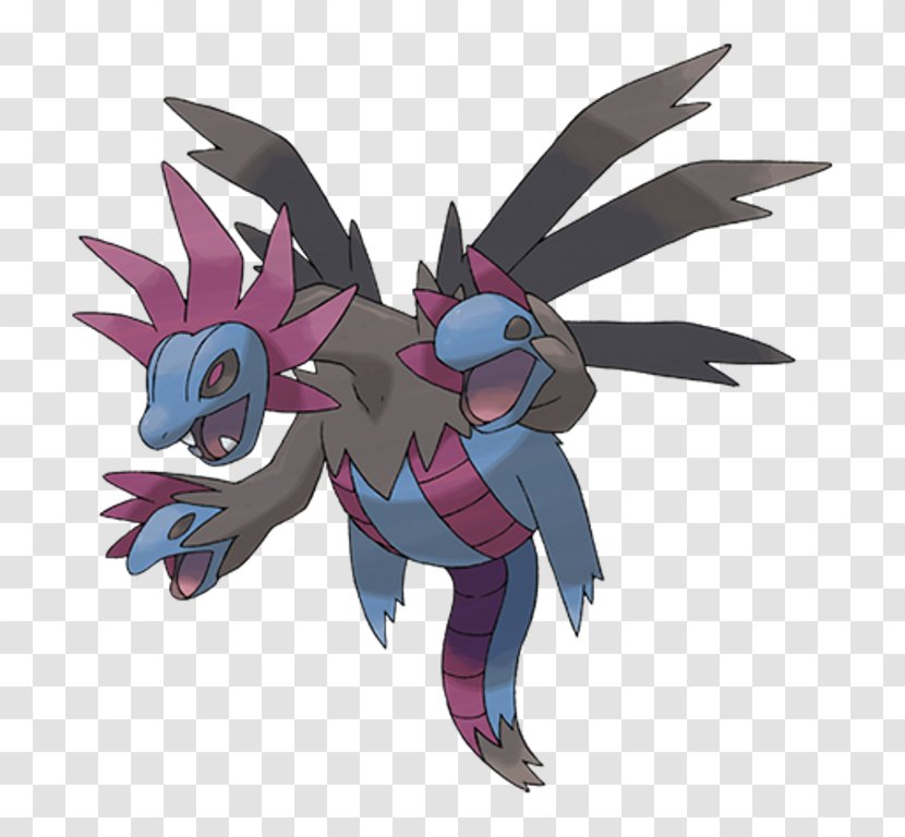 Pokémon Sun And Moon Rumble Hydreigon Zweilous - Watercolor - Poketmon Transparent PNG