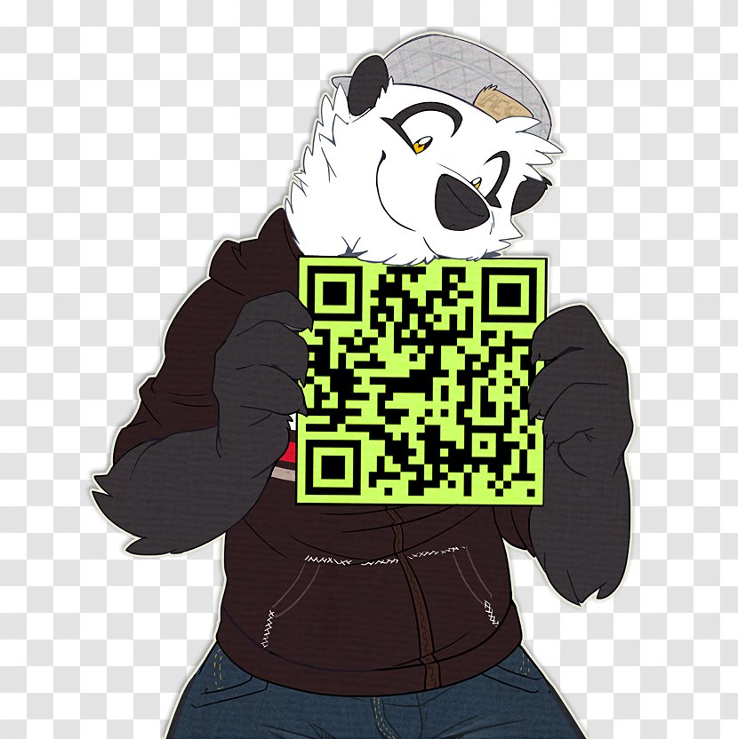QR Code Tomodachi Life Giant Panda Information - Tshirt - Backwards Baseball Cap Transparent PNG