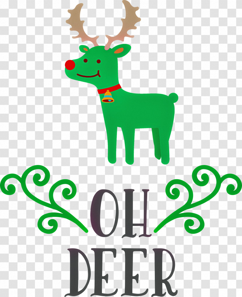 OH Deer Rudolph Christmas Transparent PNG