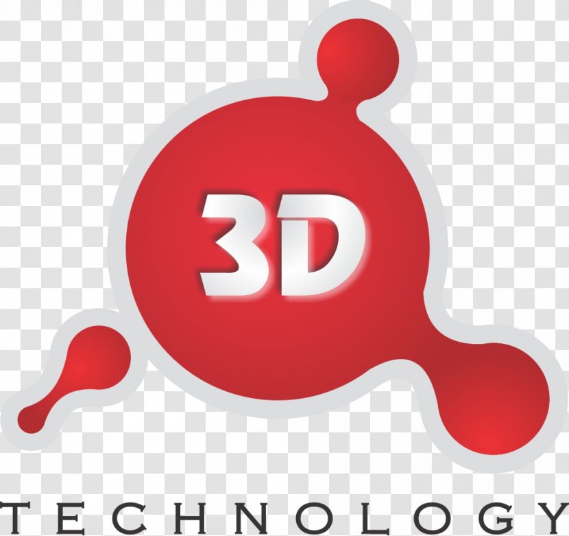Logo 3D Technology Business - Red Transparent PNG