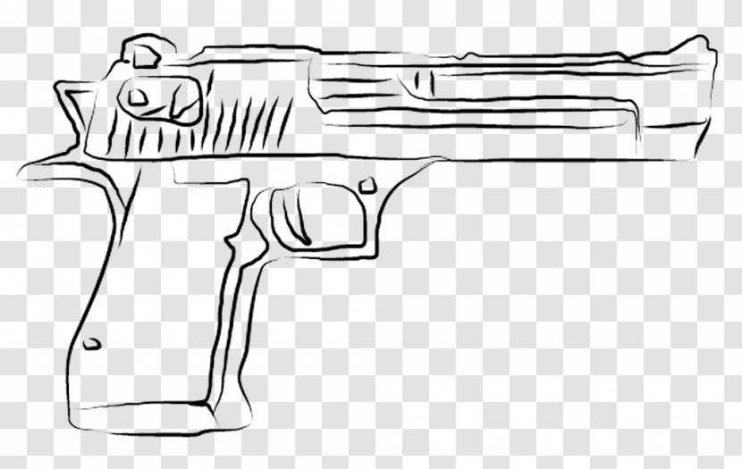 IMI Desert Eagle Pixel Art Sketch - Joint - Pixelation Transparent PNG