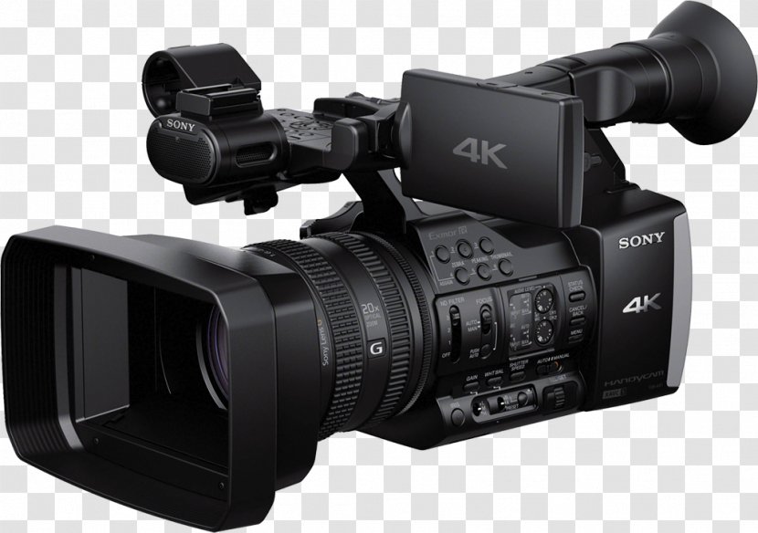 Sony Handycam FDR-AX1 4K Resolution Video Cameras - Lens - Camera Transparent PNG
