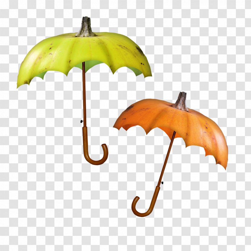 Umbrella Clothing Accessories Clip Art - Orange Transparent PNG