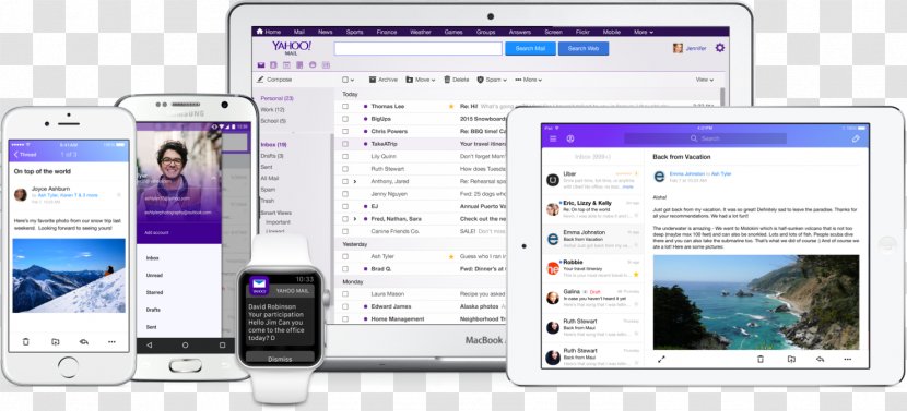 Yahoo! Mail Email Google Account - Portable Media Player Transparent PNG