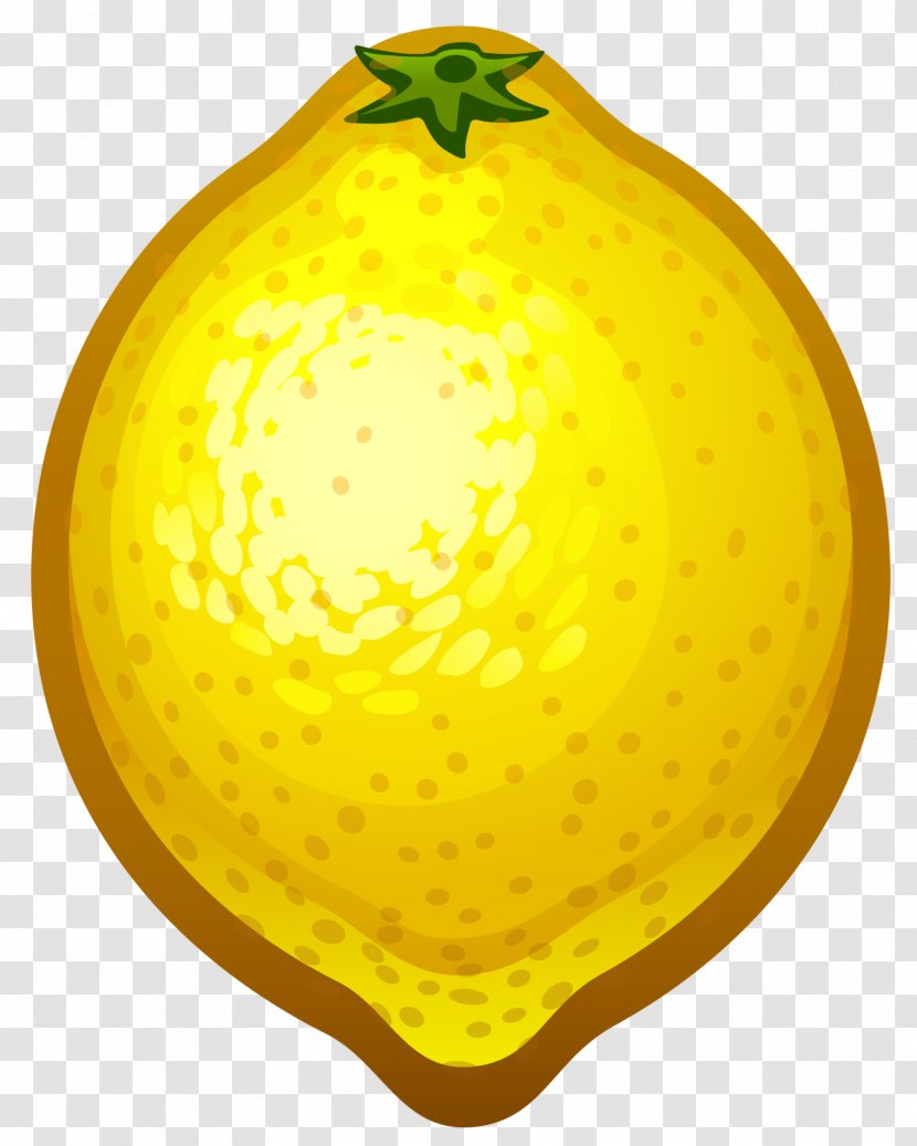 Lemon Clip Art - Citrus - Large Painted Clipart Transparent PNG