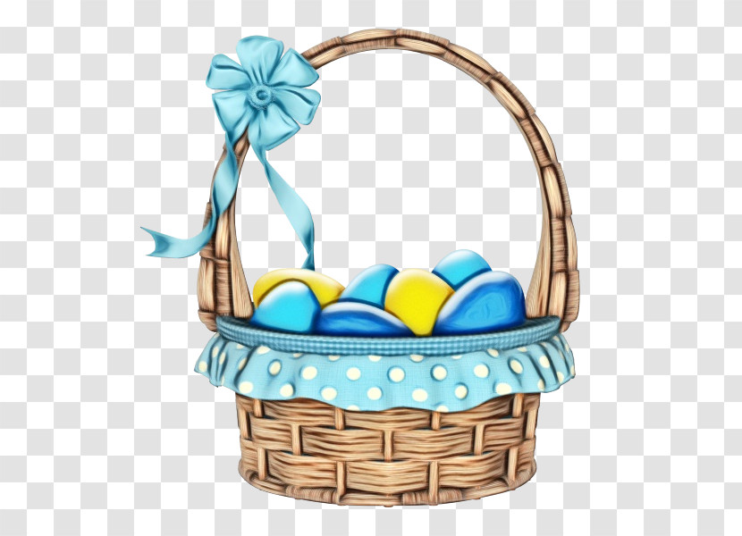 Turquoise Gift Basket Basket Storage Basket Easter Transparent PNG