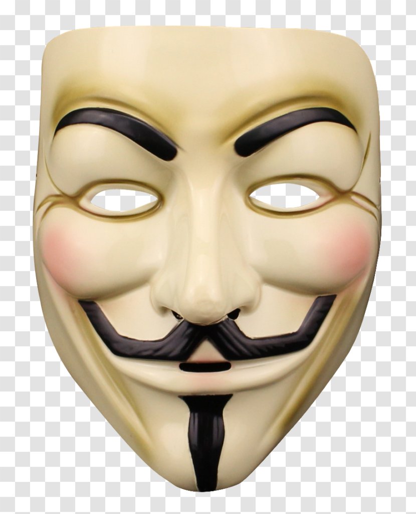 Guy Fawkes Mask Anonymous - Head Transparent PNG