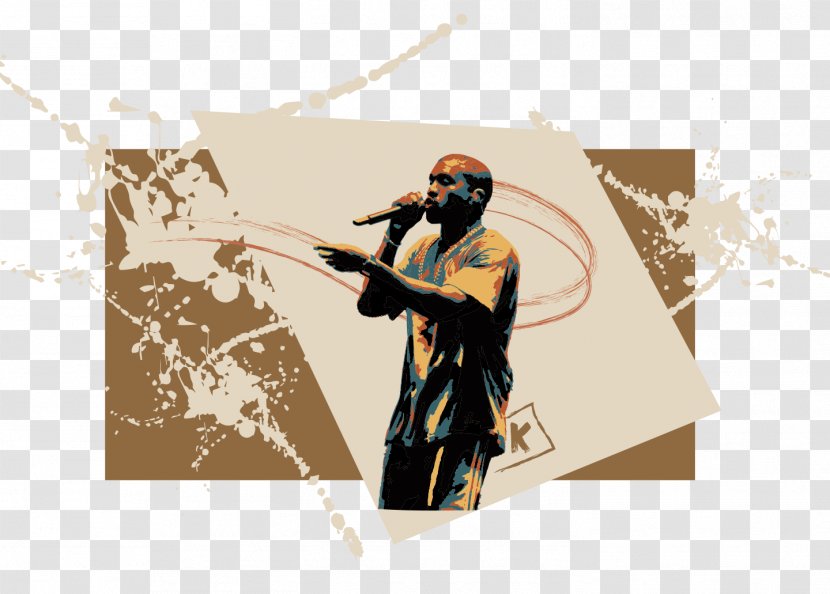 Animated Cartoon Poster - Kanye West Head Transparent PNG