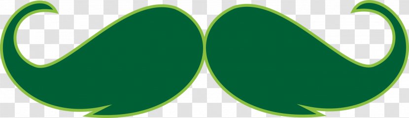Handlebar Moustache Clip Art - Green Transparent PNG