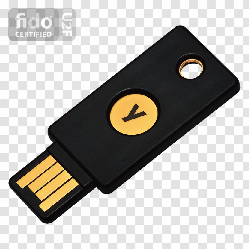 YubiKey One-time Password Universal 2nd Factor Two Authentication - Technology - USB Transparent PNG