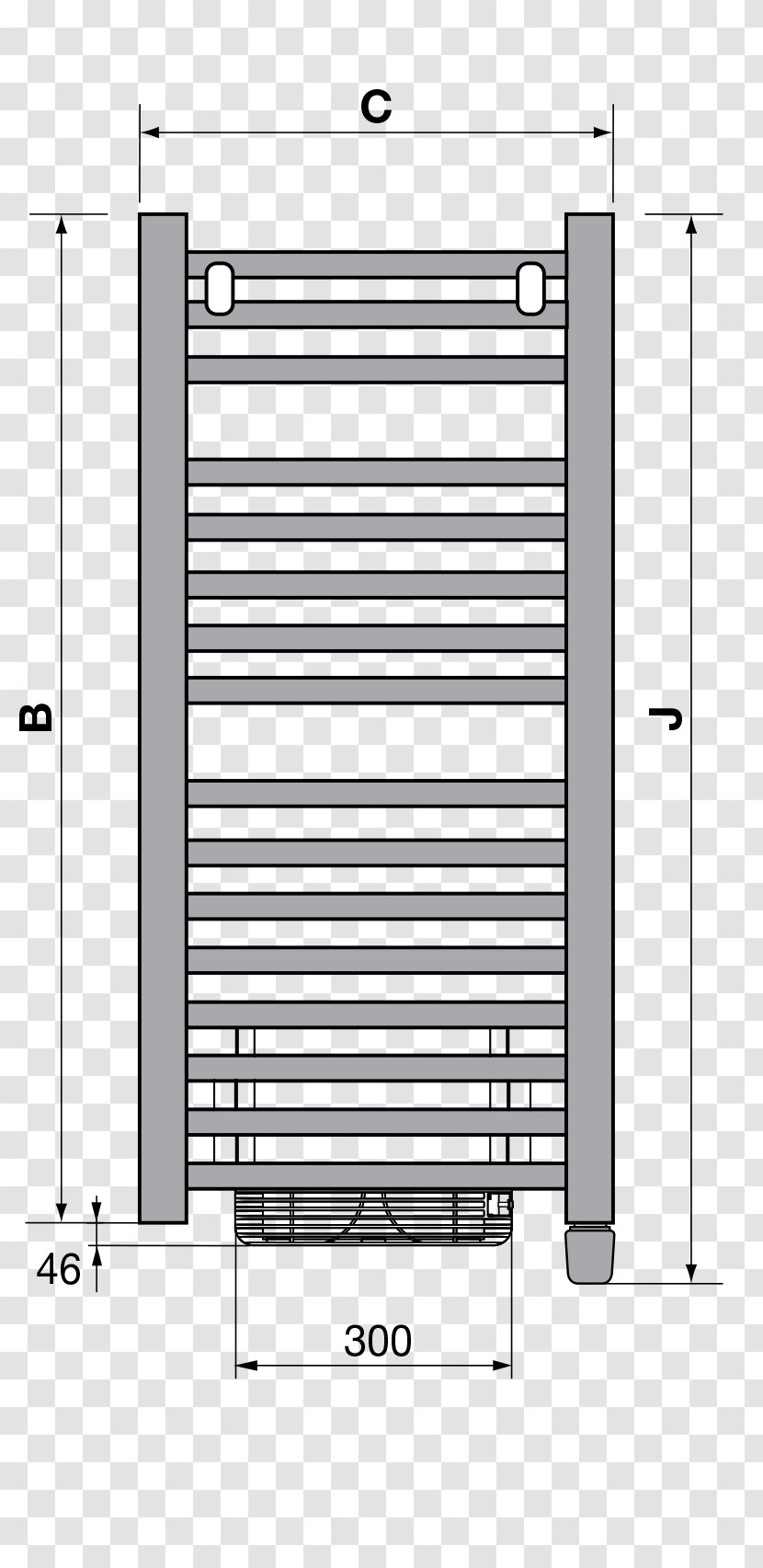 Heated Towel Rail Bathroom Heating Radiators Furniture - Shower Transparent PNG