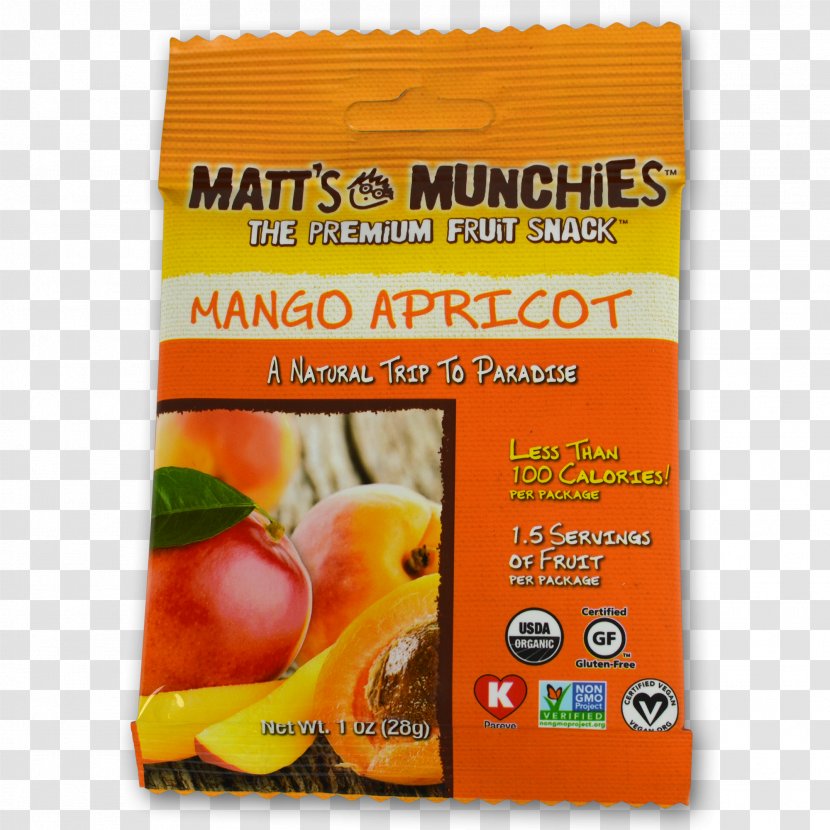Natural Foods Organic Food Fruit Snacks - Apricot Transparent PNG