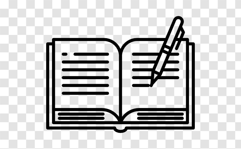 Writing Book Reading - Black And White Transparent PNG