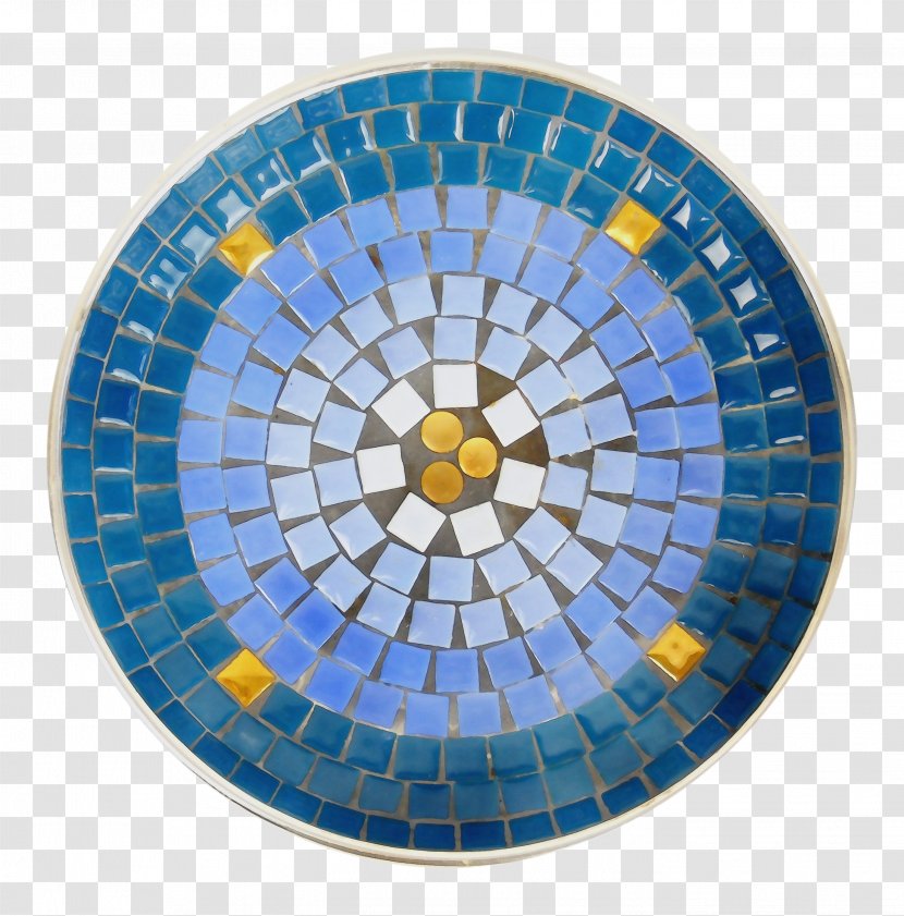 Cobalt Blue Mosaic - Tableware Dishware Transparent PNG