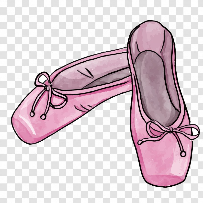 Ballet Shoe Drawing Illustration - Flower - Vector Shoes Transparent PNG