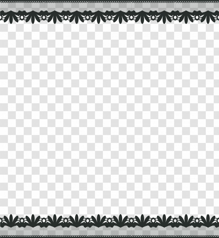 Lace - Monochrome Photography - Up And Down Decorative Edge Transparent PNG