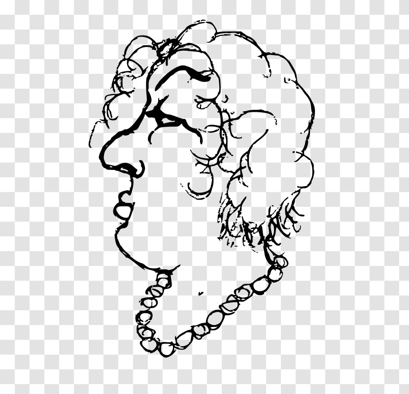 Drawing Visual Arts Black And White - Cartoon - Woman Face Transparent PNG