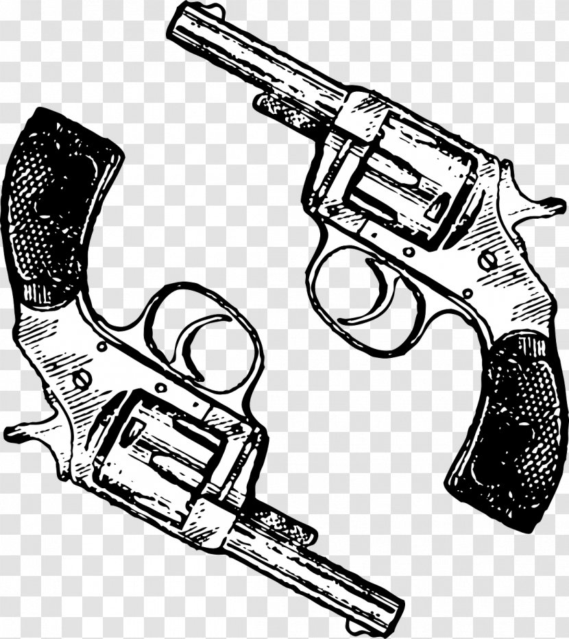 Firearm Revolver Clip Art Pistol - Cartoon - Handgun Transparent PNG