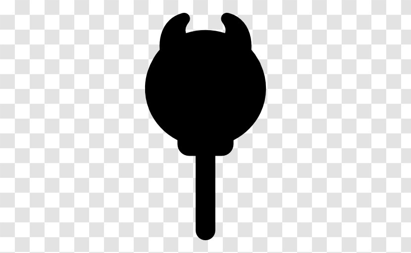 Cotton Candy Lollipop Stick - Black And White Transparent PNG