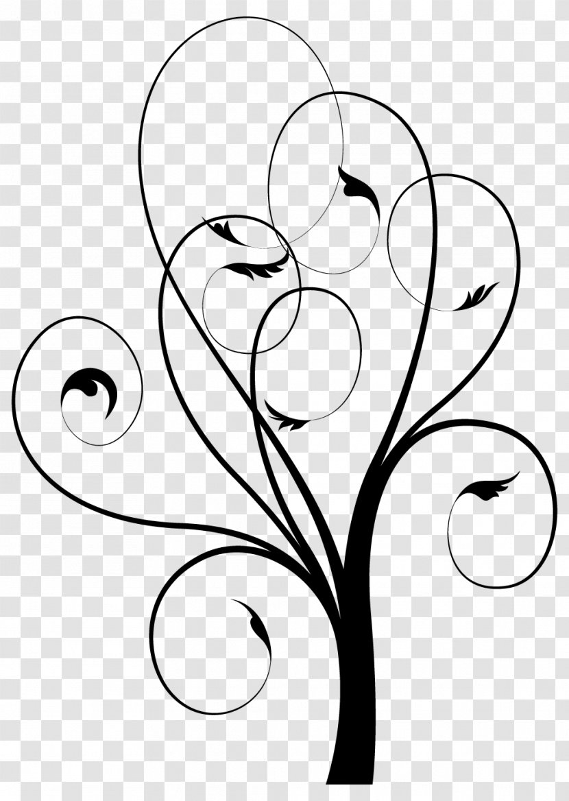 Monochrome Photography Floral Design - Line Art - Florish Transparent PNG