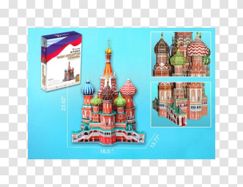 Saint Basil's Cathedral 3D-Puzzle Toy Three-dimensional Space - Christmas Ornament Transparent PNG