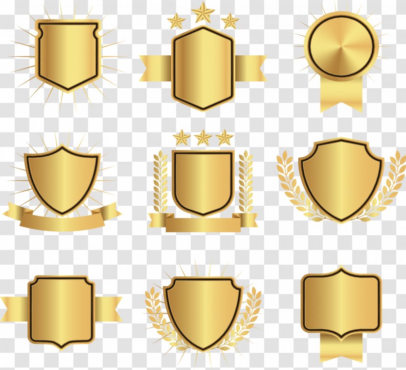 Quality Assurance Icon - Brass - Golden Gradient Warranty Transparent PNG