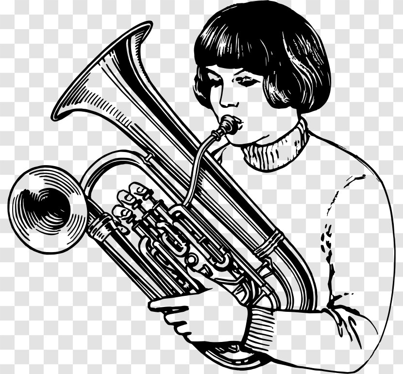 Euphonium Baritone Horn Bore Brass Instruments Clip Art - Tree - Trumpet Transparent PNG