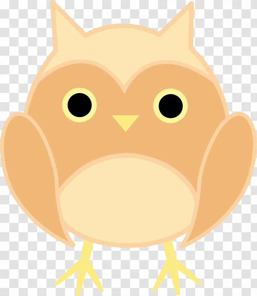 Owl Bird Clip Art - Smile - Beige Transparent PNG