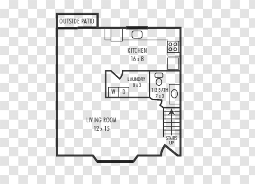 Aspen Hills Apartment Floor Plan - Combo Washer Dryer - Bath Transparent PNG