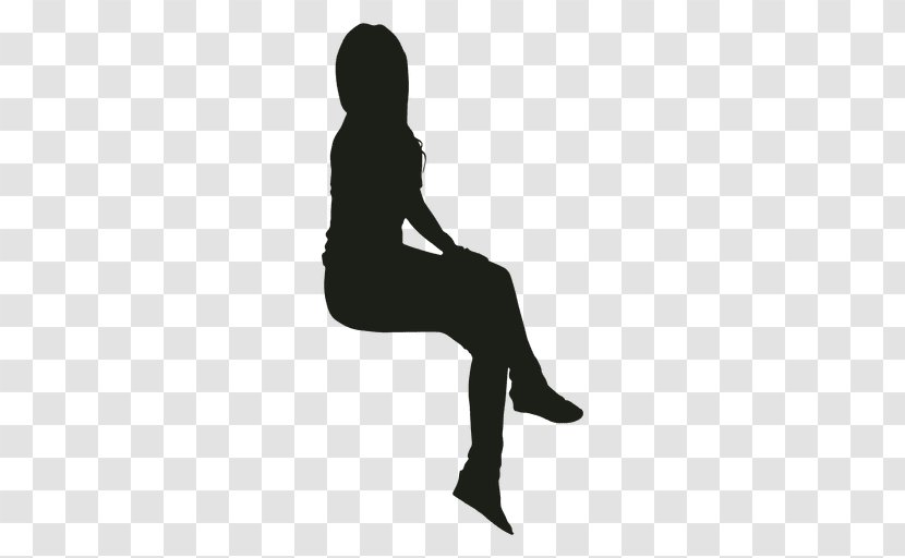 Silhouette Sitting Woman - Man Transparent PNG