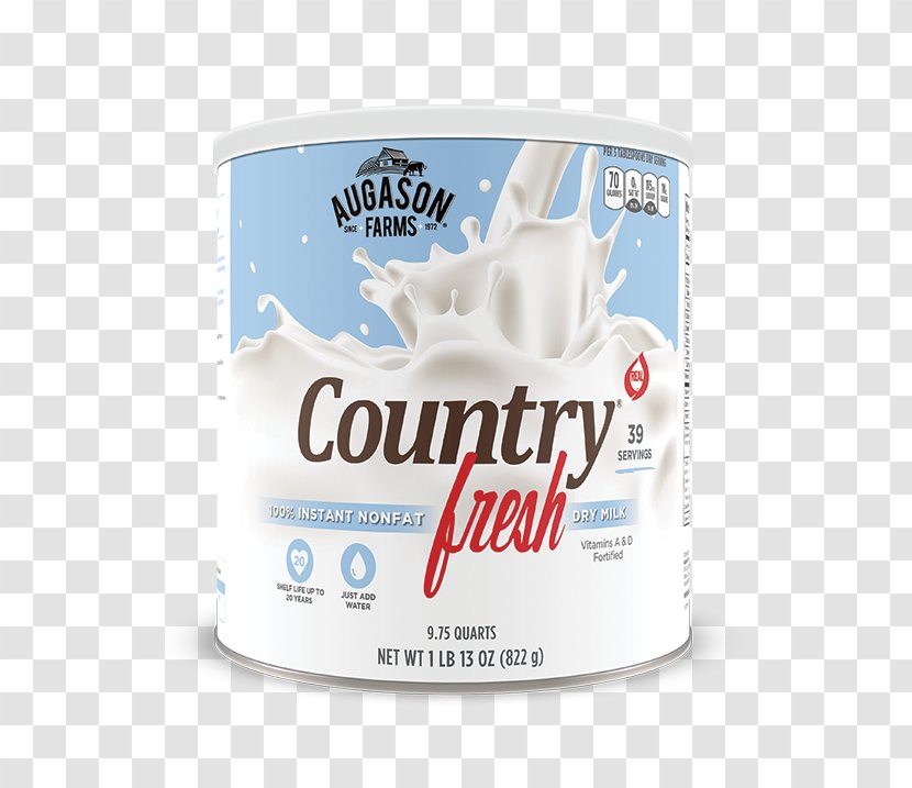 Augason Farms Country Fresh 100% Real Instant Milk Powdered Food Skimmed - Drink Transparent PNG