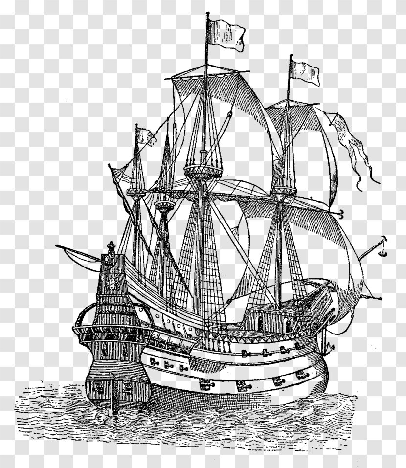 Spanish Galleon Armada Sailing Ship - Fluyt Transparent PNG