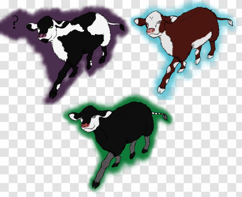 Cattle Sheep Horse Graphics Mammal - Fictional Character - Fluffy Cows Transparent PNG