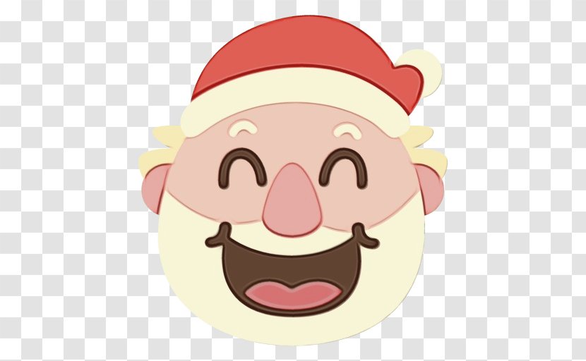 Santa Claus Cartoon - Smile - Moustache Head Transparent PNG