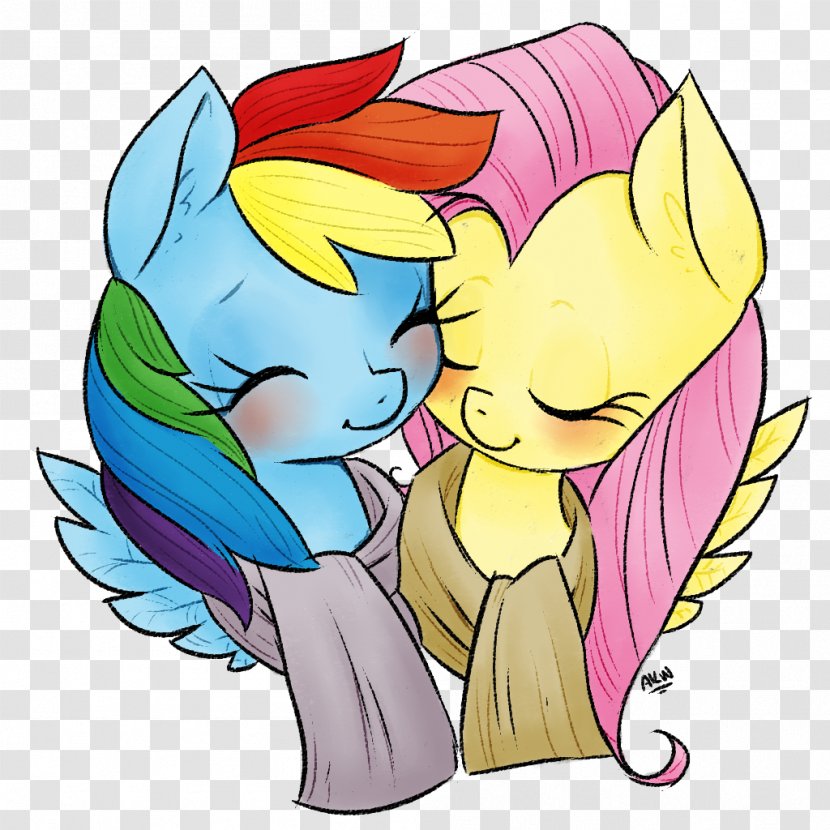 Rainbow Dash Fluttershy Horse Pony Equestria - Watercolor Transparent PNG