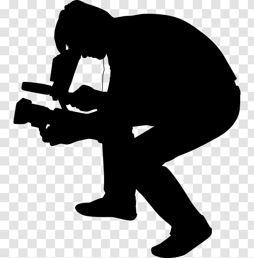 Camera Operator Shot Television - Monochrome - Silhouette Transparent PNG