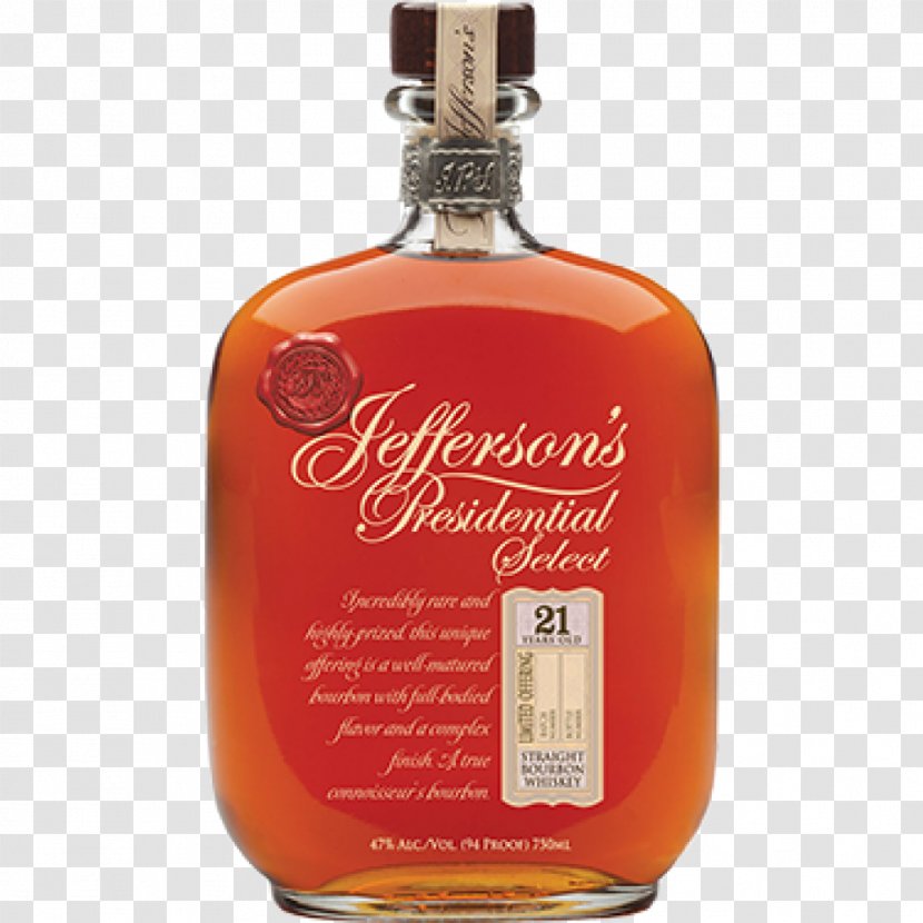 Bourbon Whiskey Rye Kentucky Distilled Beverage Jefferson's - United States Transparent PNG