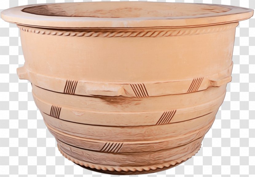 Flowerpot Earthenware Pottery Beige Ceramic - Tableware Transparent PNG