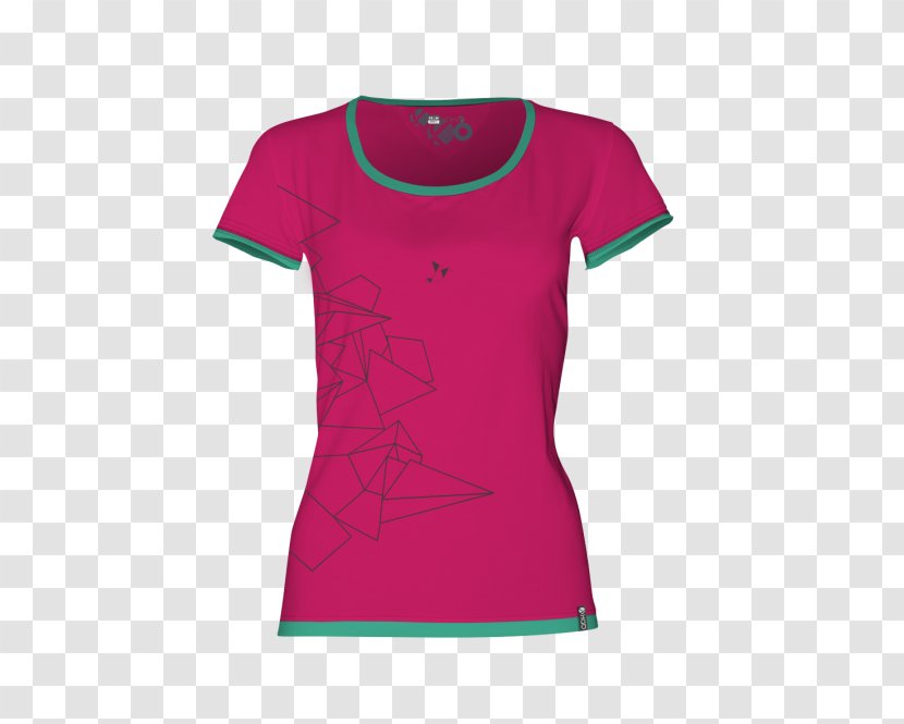 T-shirt Sleeve Polo Shirt Piqué Clothing - Magenta Transparent PNG