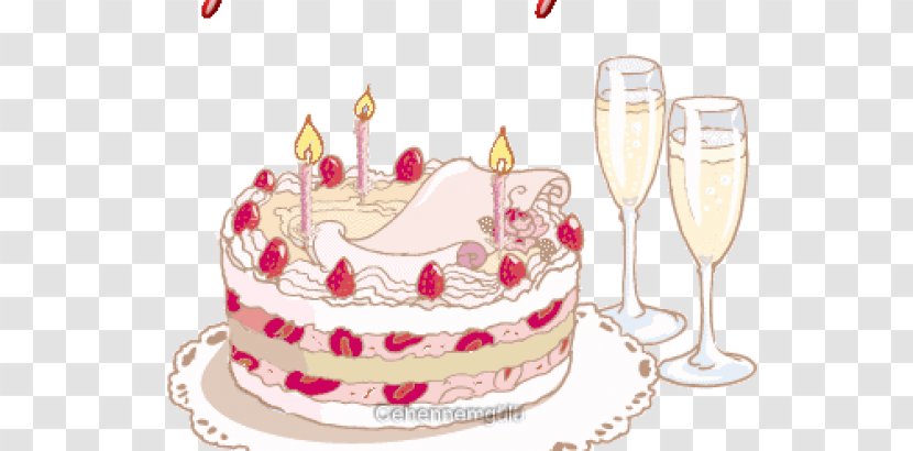 Birthday Cake Happy To You Animaatio - Flower Transparent PNG