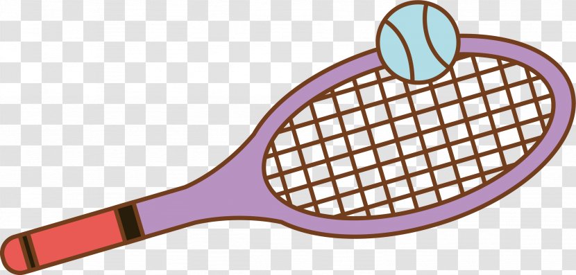 Tennis Badminton Racket Drawing - Elements Transparent PNG