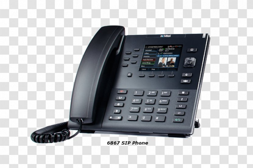 VoIP Phone Mitel 6867 Session Initiation Protocol Telephone Voice Over IP - Voip Transparent PNG